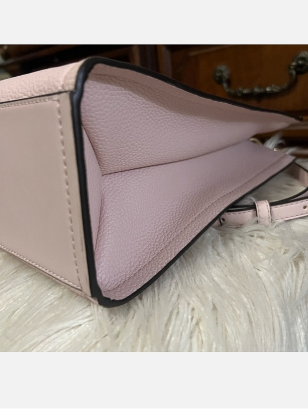 Michael Kors Blush Pink Pebbled Leather Satchel - Picture 7 of 12